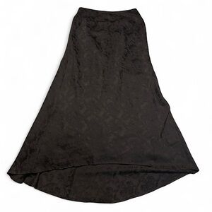 VTG y2k Sz 8 Jacquard Maxi Skirt Grunge Goth Slip Look Bias Cut Satin Whimsigoth